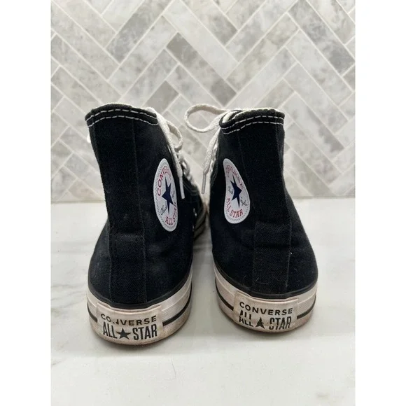 Converse Chuck Taylor All Star Hi High Top Shoes Sneakers Black Womens 7.5 M9160 - Picture 3 of 8